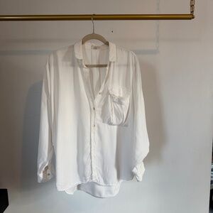 Aritzia Wilfred white button up top